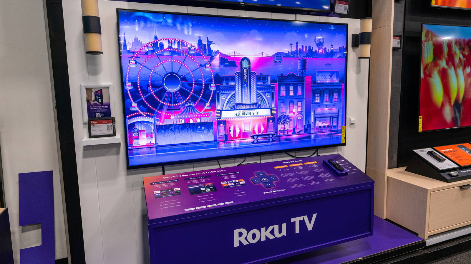 A Roku television interface displayed on a TV screen.
