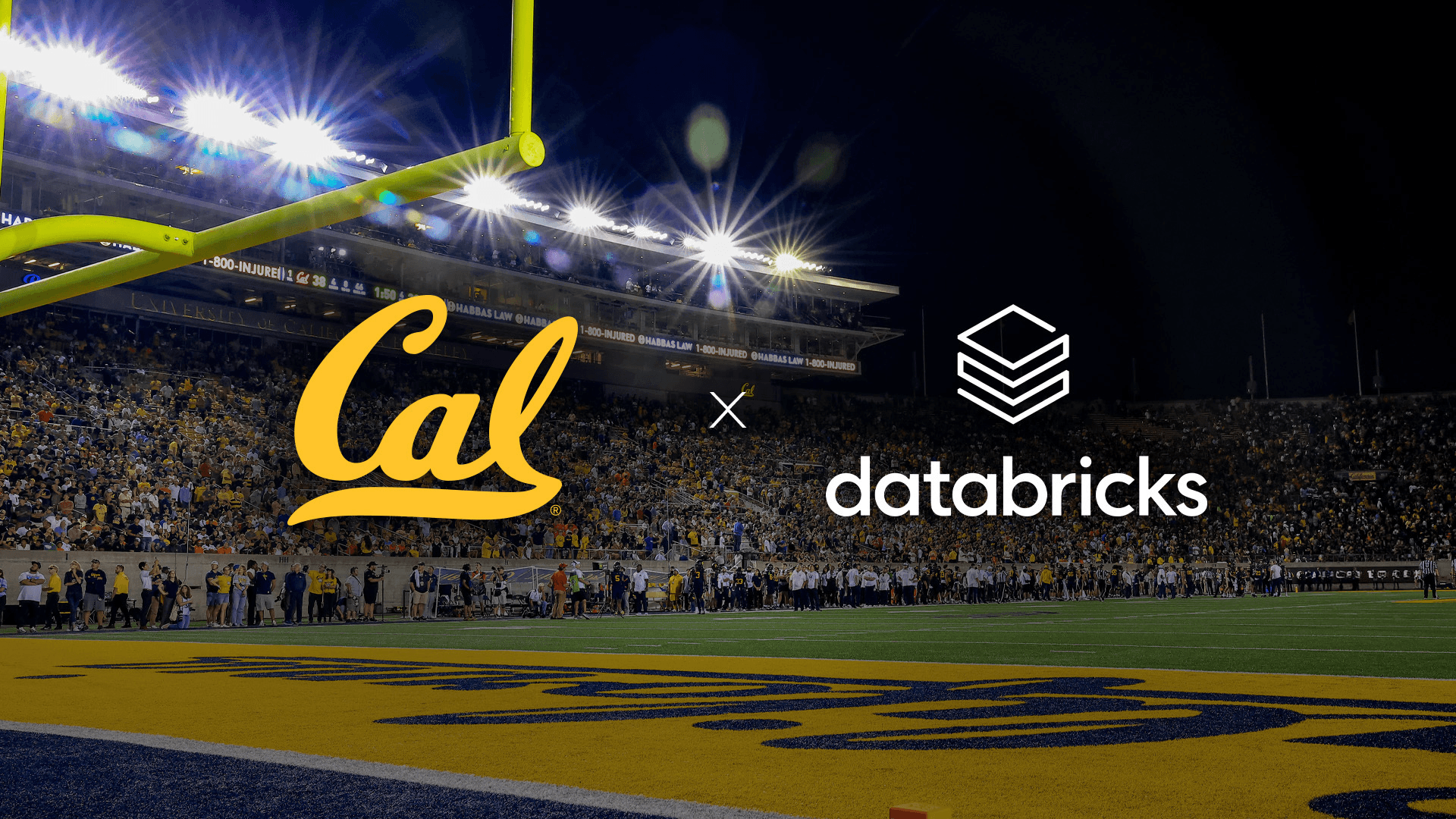Databricks Field branding shown at California Memorial Stadium in Berkeley.