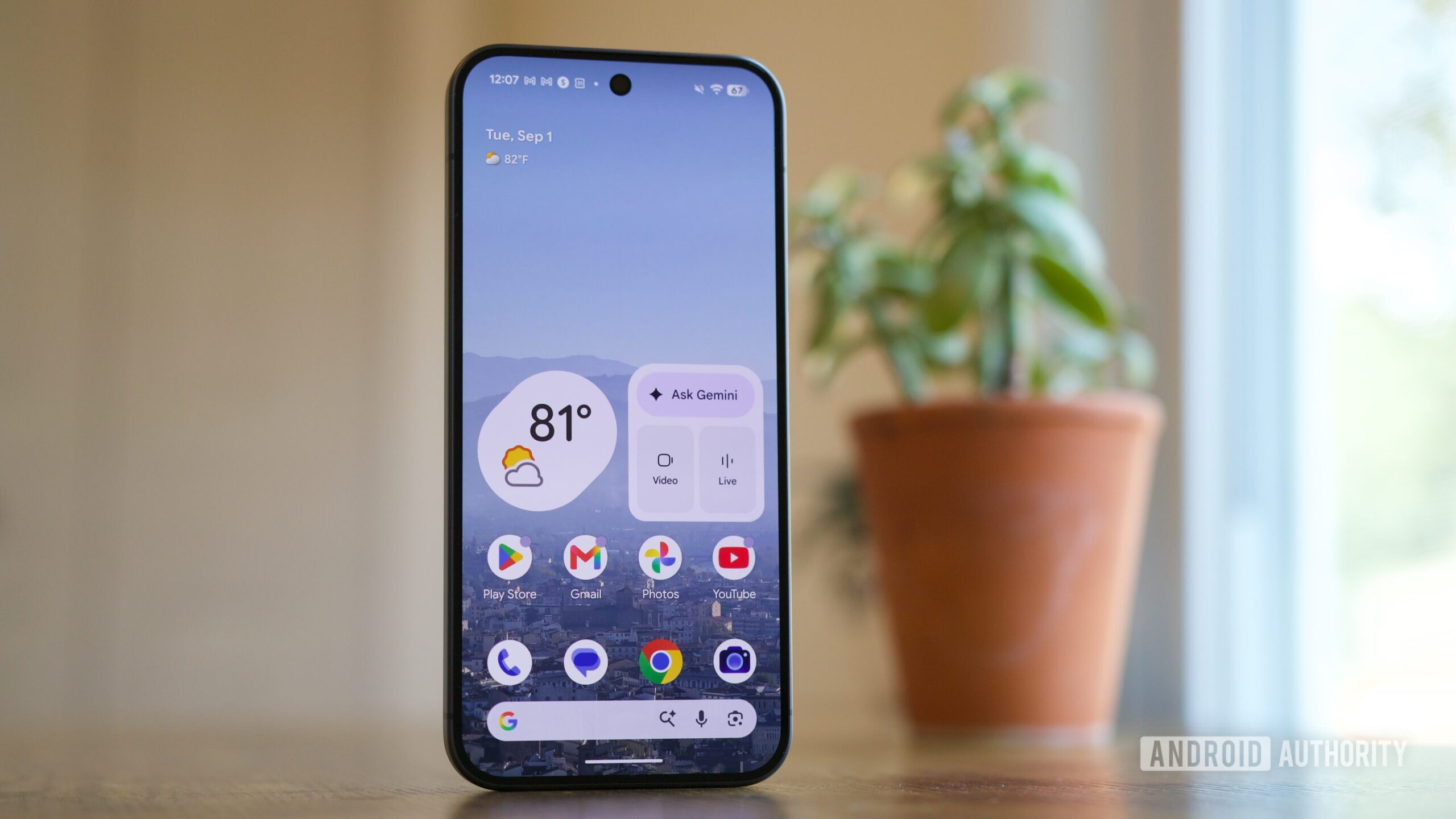 Google Pixel 11 Pro XL displaying its Android home screen.