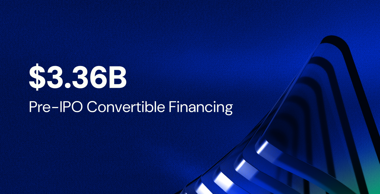 Nscale graphic reading “$3.36B Pre-IPO Convertible Financing.”