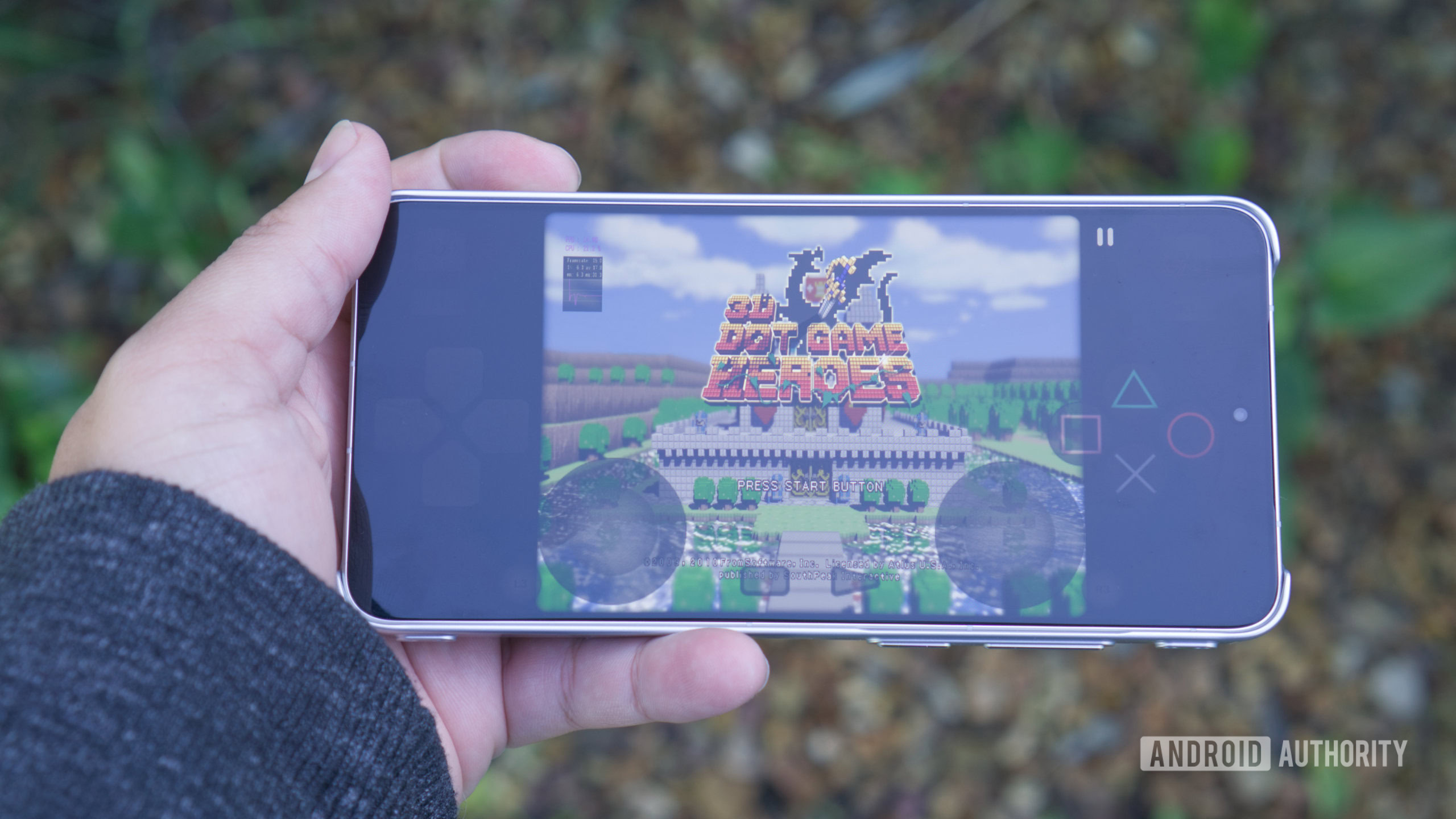 ARMSX3 displaying a PlayStation 3 game library on an Android device.