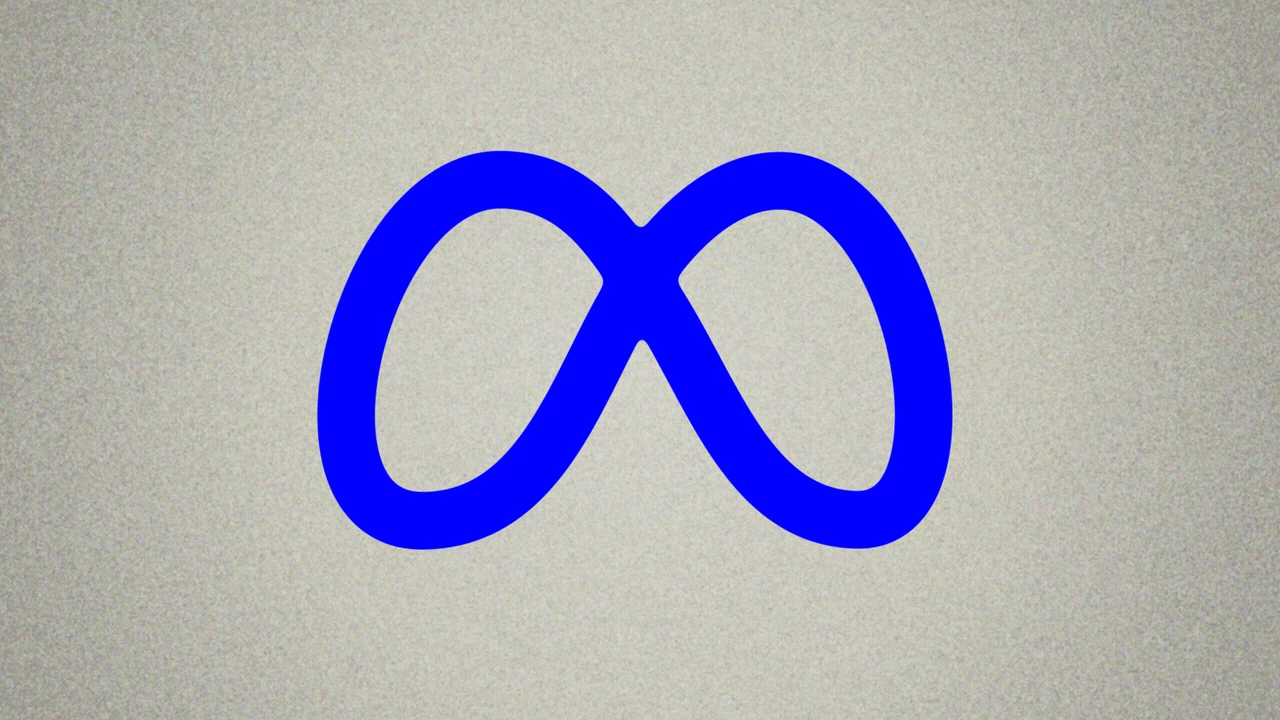 An Axios illustration transforms the Meta logo into a blinking eye.