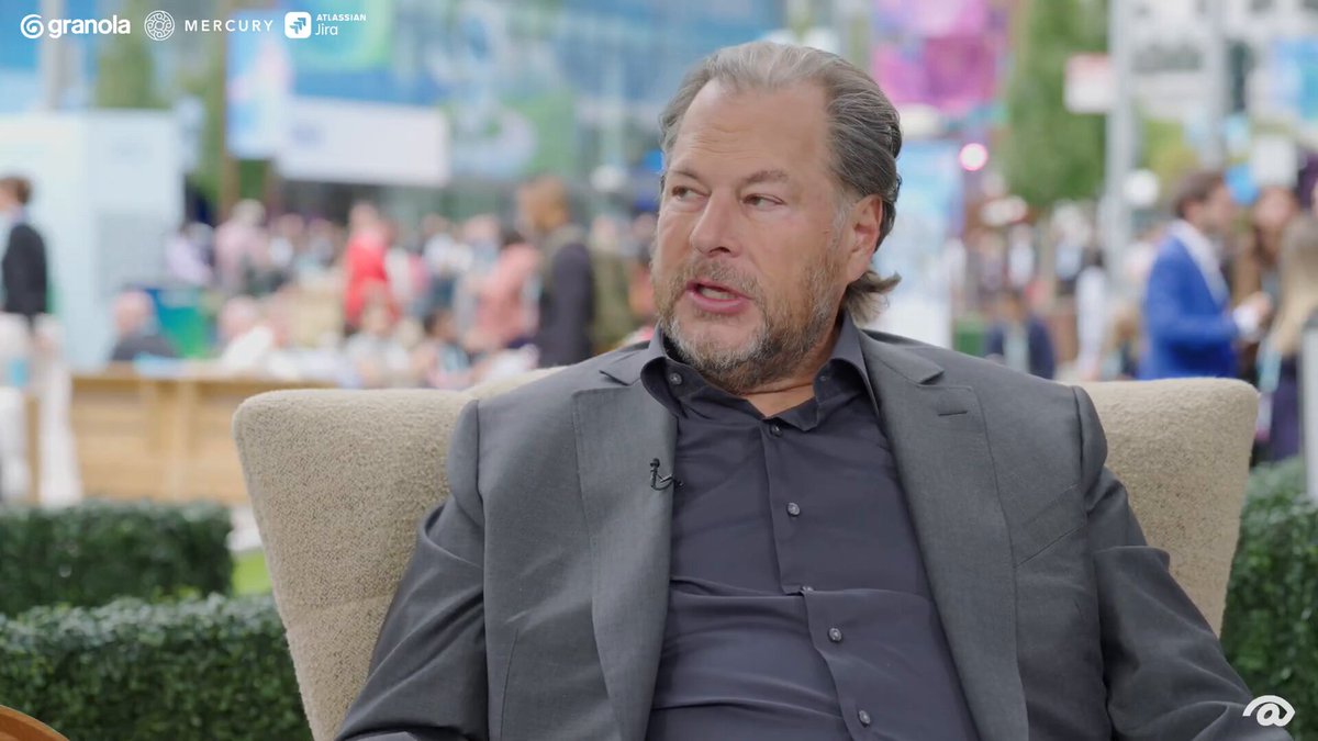Salesforce CEO Marc Benioff speaks during an interview on the Sources podcast.