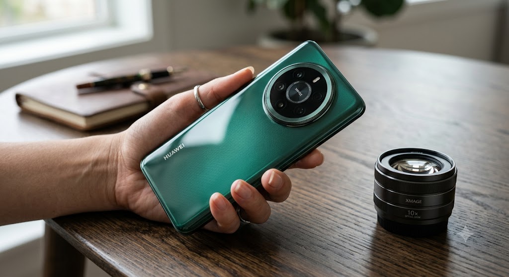 Leaked promotional image showing the reported Huawei Mate 90 lineup and green Pro Max design.