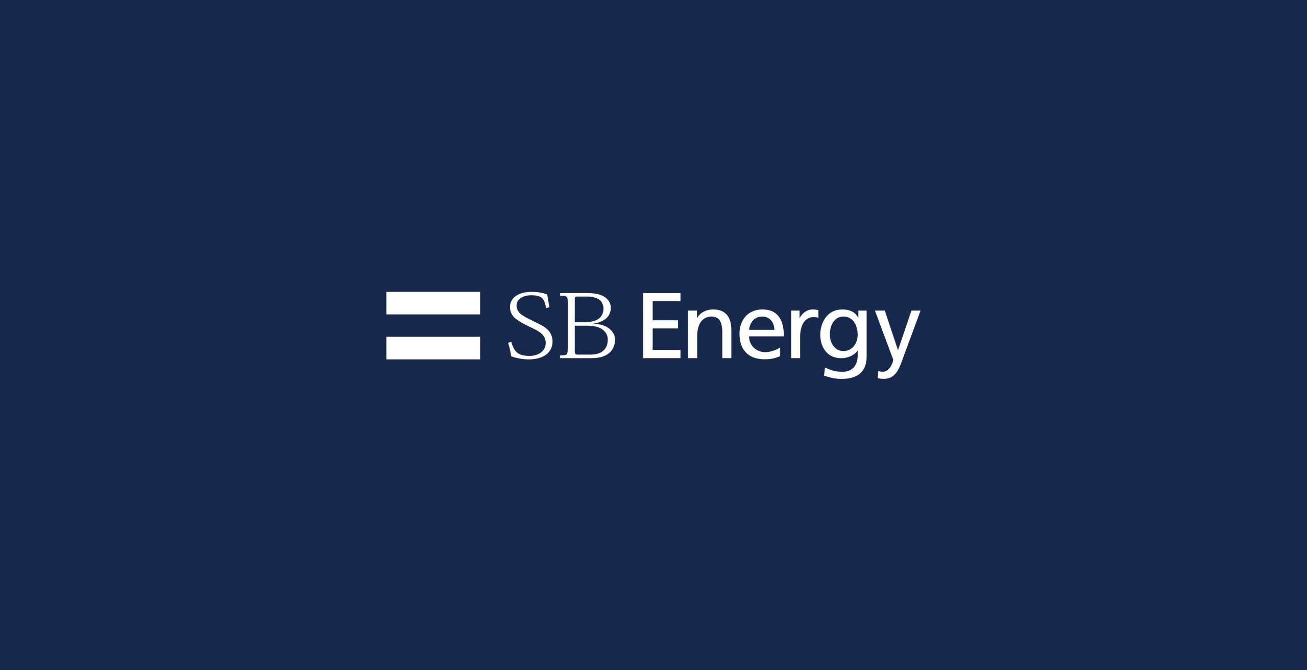 White SB Energy logo centered on a dark navy background.