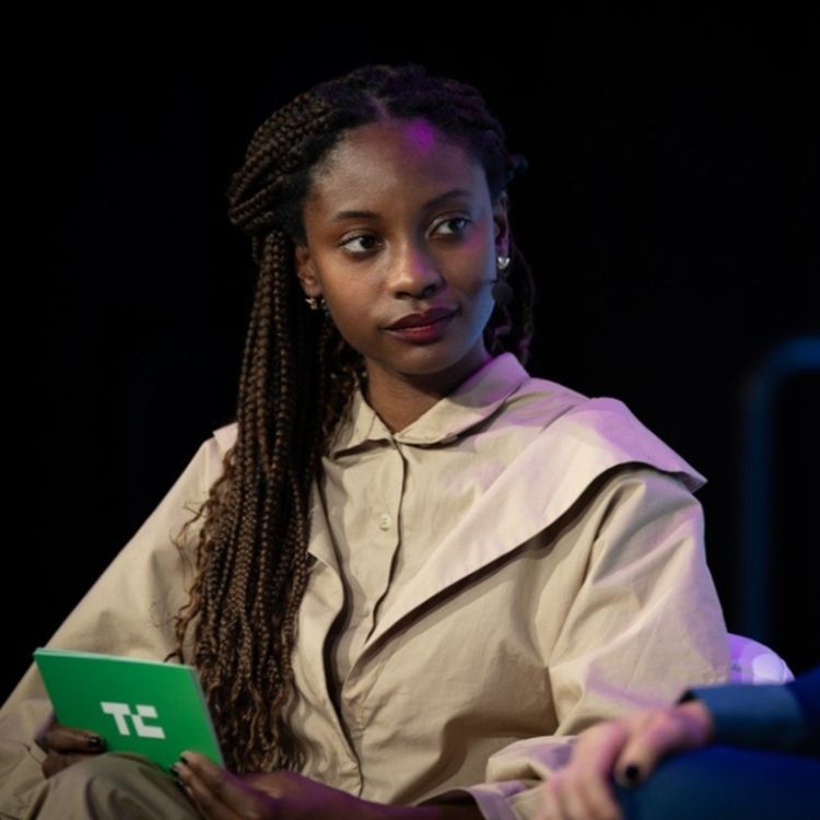 TechCrunch reporter Dominic-Madori Davis speaks onstage at a technology event.