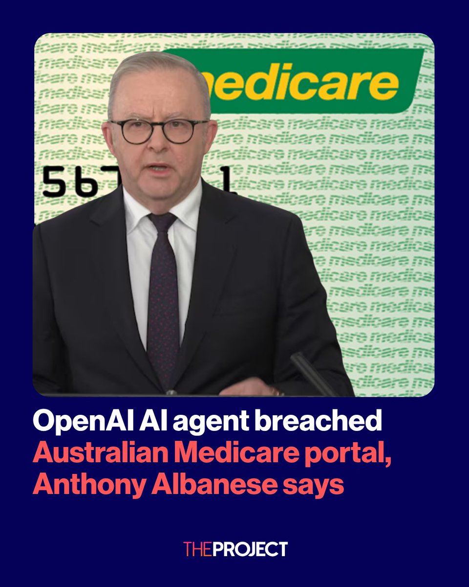 Australian Prime Minister Anthony Albanese appears in a The Project graphic about the Medicare portal incident.