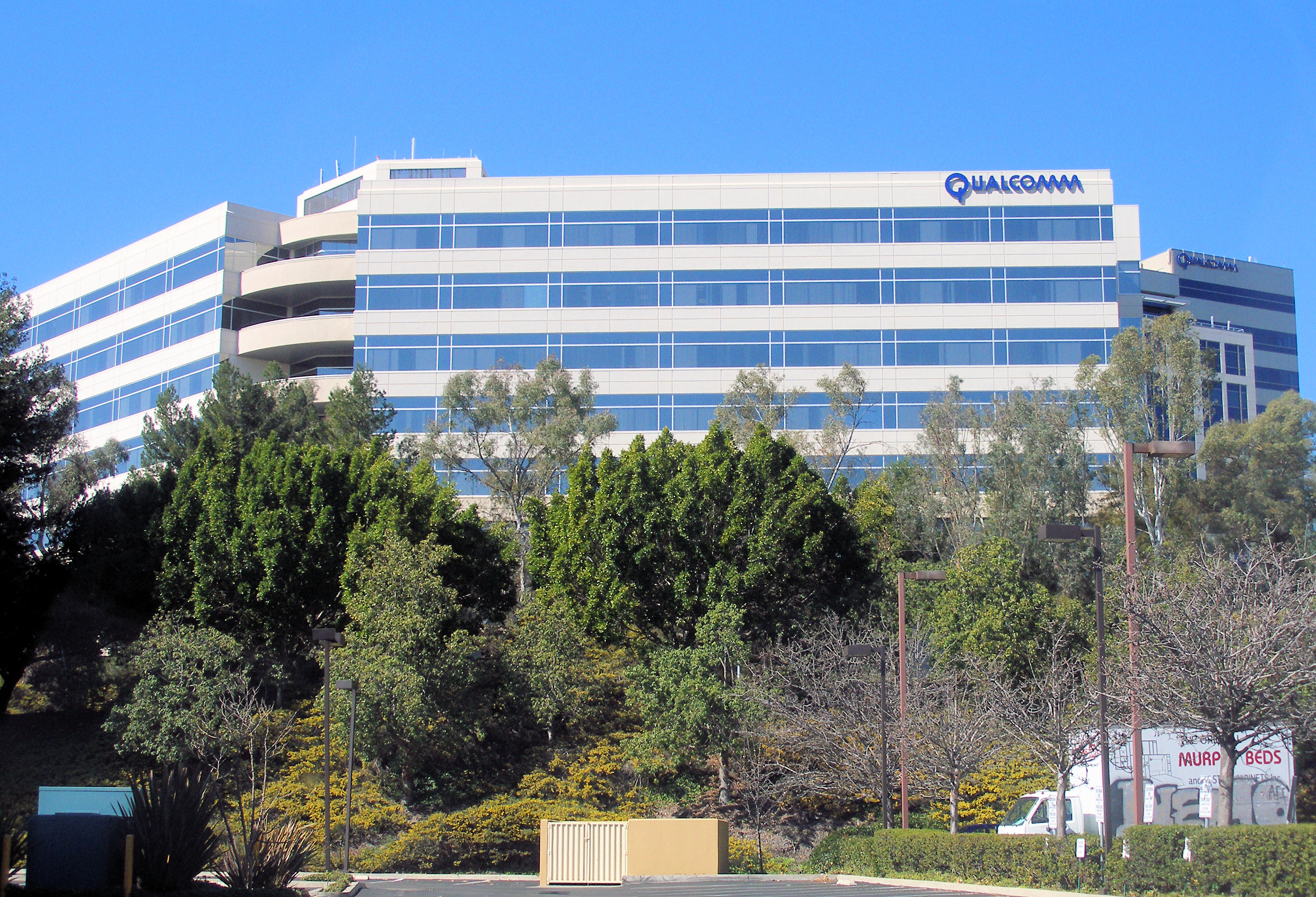 Qualcomm headquarters building in San Diego, photographed in 2008.