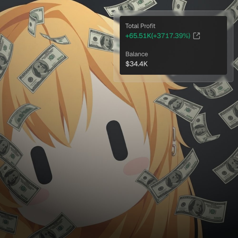 A promotional Grok Bot token graphic displaying a claimed trading profit.