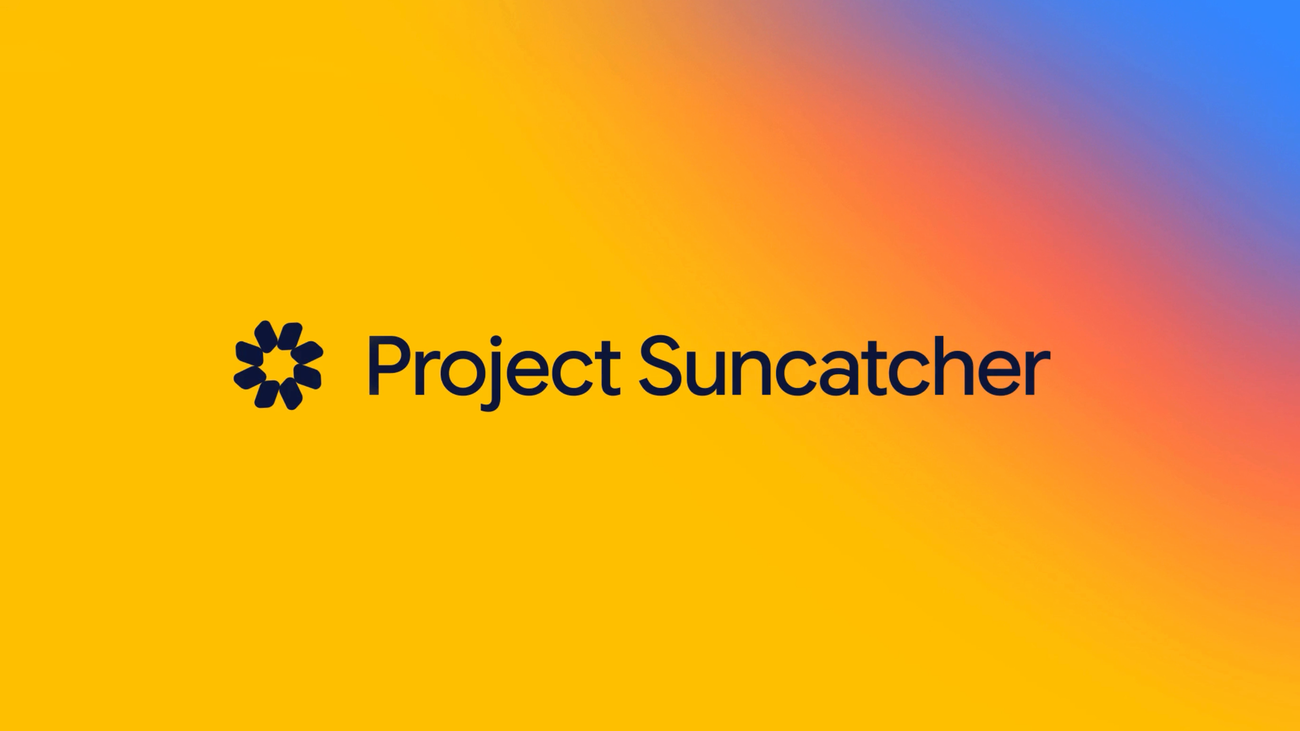 Project Suncatcher logo on a yellow, orange and blue background.