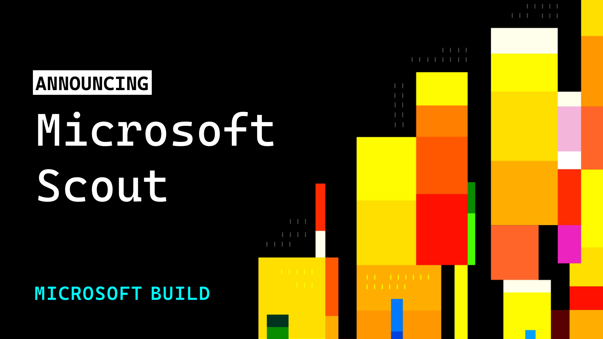 Microsoft Build artwork announcing Scout, the agent Microsoft has renamed Autopilot.