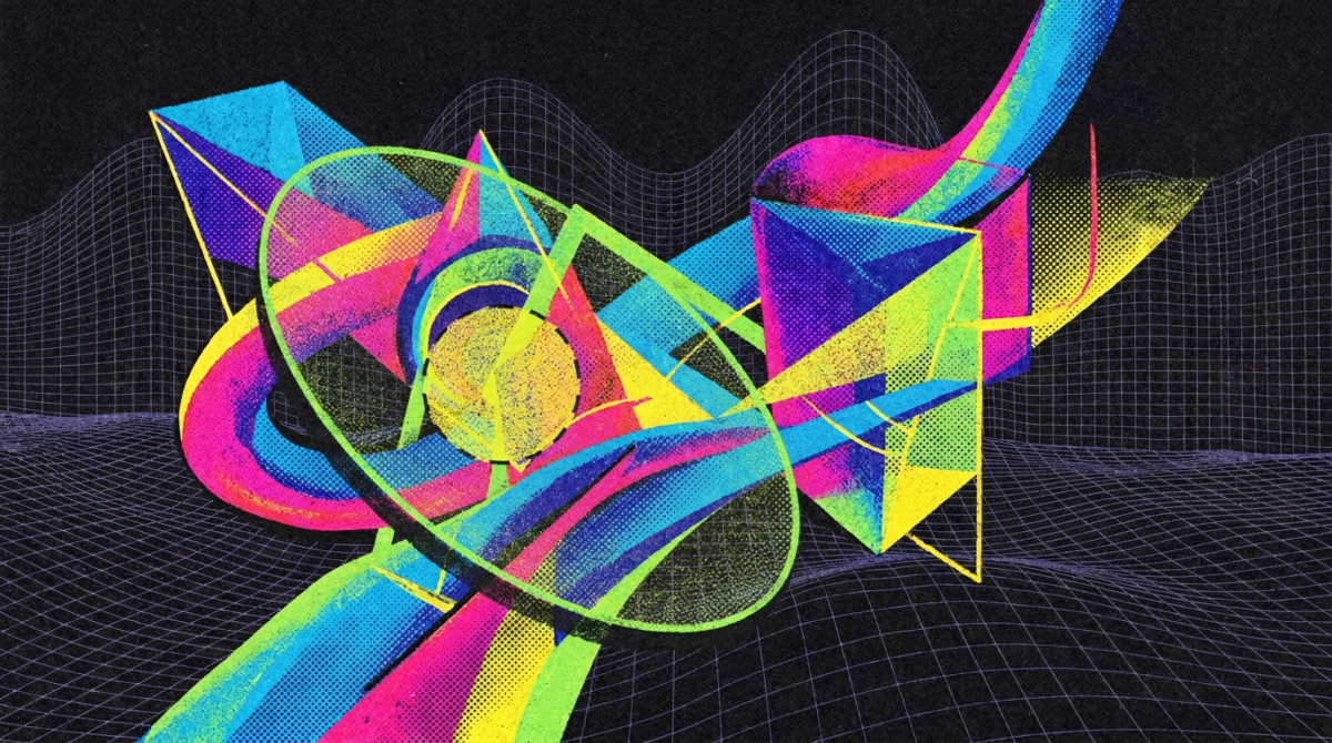 Abstract illustrated OpenAI geometry graphic from The Decoder's report on Sam Yam joining OpenAI.