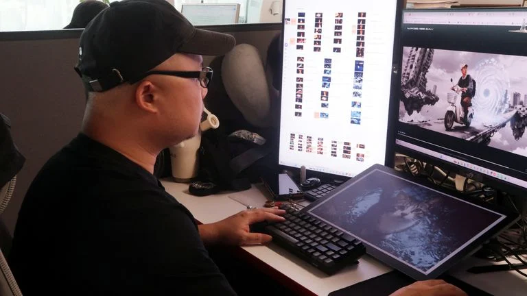An AI video production workspace shown in Reuters reporting on China’s emerging AI film industry.